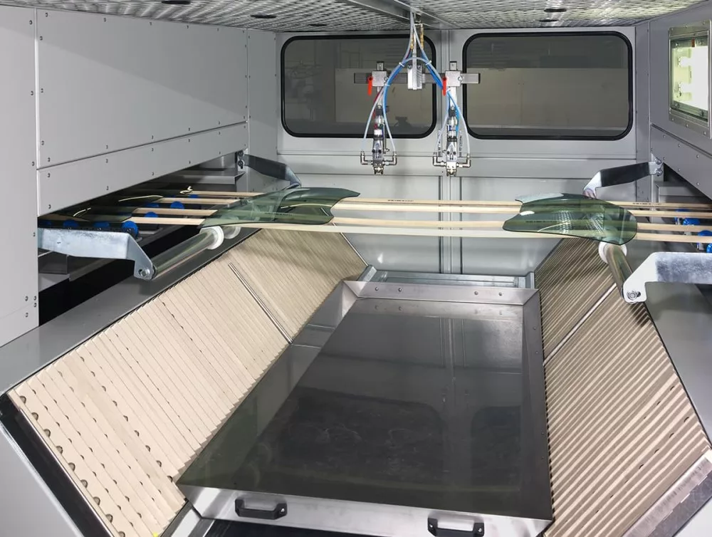 Glasbeschichtung. Venjakob Maschinenbau.