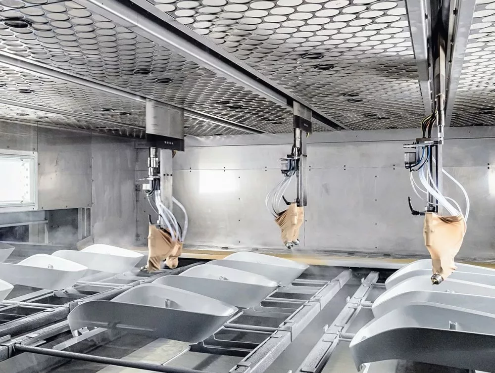 Beschichtung Kunststoffteile. Venjakob Maschinenbau.